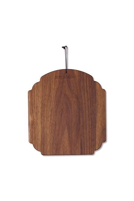 Dutchdeluxes - Luxe - Walnoot - Handgemaakt - Serveerplank - Ontbijtplank - Snijplank - 19x21 cm - Bruin