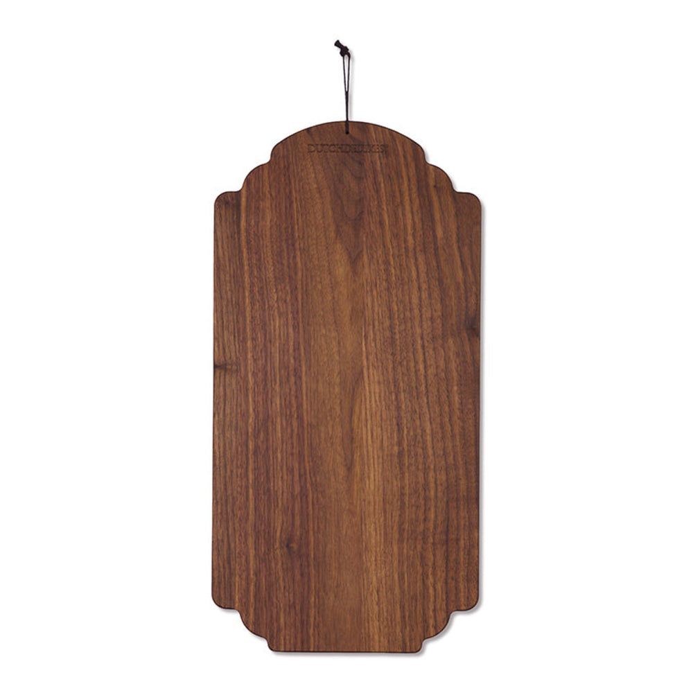 Dutchdeluxes - Luxe - Geoliede walnoot - Ontbijtplank - Serveerplank - Snijplank - 37.5 x 19 cm - Bruin