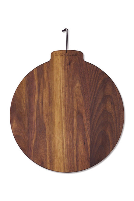 Dutchdeluxes Moon - Handgemaakt - Boterplank - Geoliede Walnoot - Rond - ⌀ 28cm - Kaasplank - Ontbijtplank - Bruin