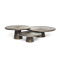 Dutchdeluxes - Ceramic - Cake stand - Platinum - Matt - 20 cm diameter - Brown