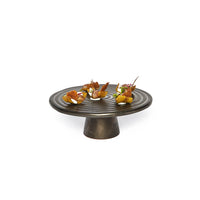 Dutchdeluxes - Ceramic - Cake stand - Platinum - Matt - 20 cm diameter - Brown