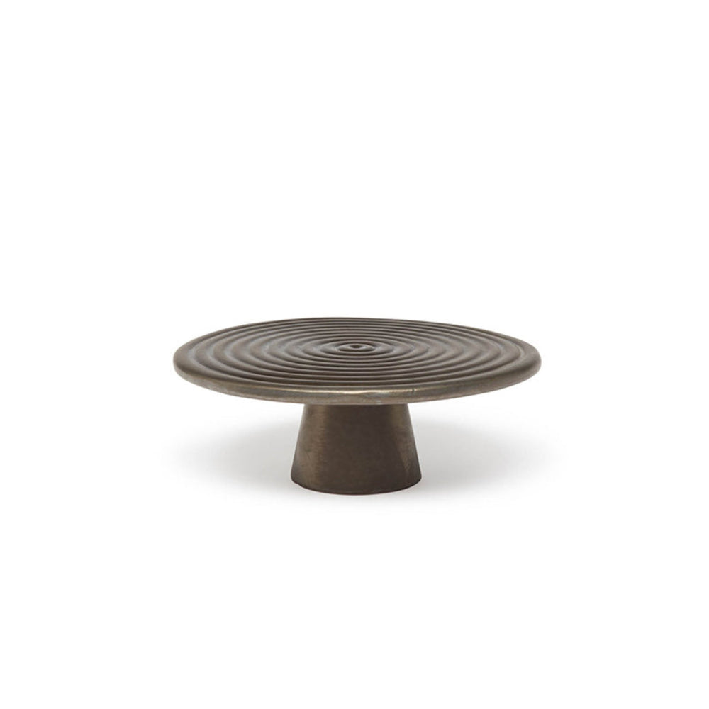 Dutchdeluxes - Ceramic - Cake stand - Platinum - Matt - 20 cm diameter - Brown