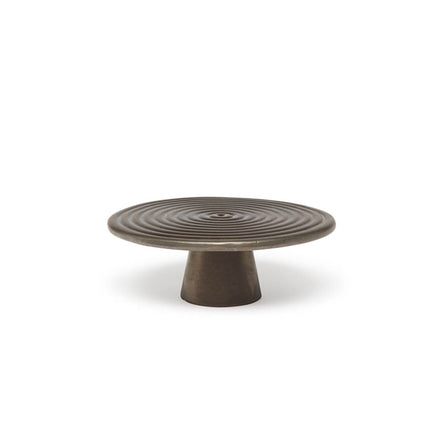 Dutchdeluxes - Ceramic - Cake stand - Platinum - Matt - 20 cm diameter - Brown