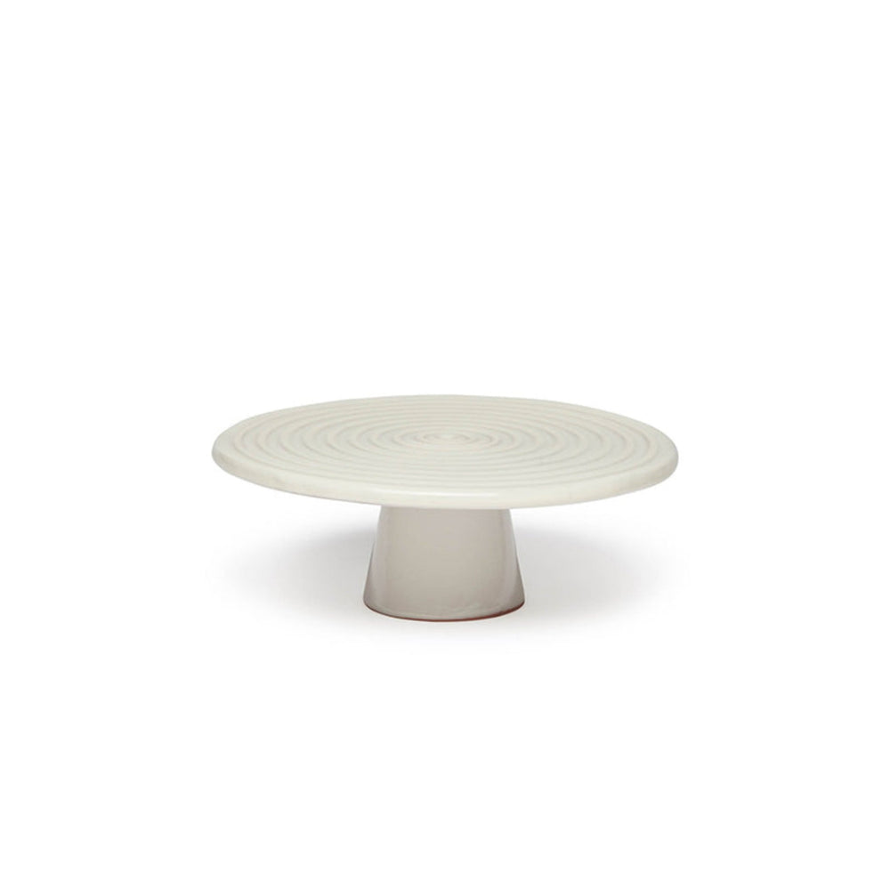 Dutchdeluxes - Handcrafted - Luxury - Cake stand - Ceramic - 20 cm diameter - White