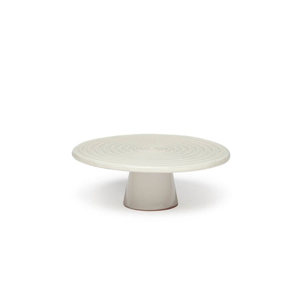 Dutchdeluxes - Handcrafted - Luxury - Cake stand - Ceramic - 20 cm diameter - White