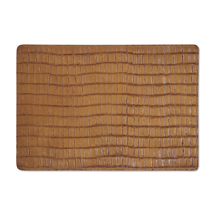 Dutchdeluxes - Luxury - Full-grain leather - Handmade - Placemats - 1 piece - Brown