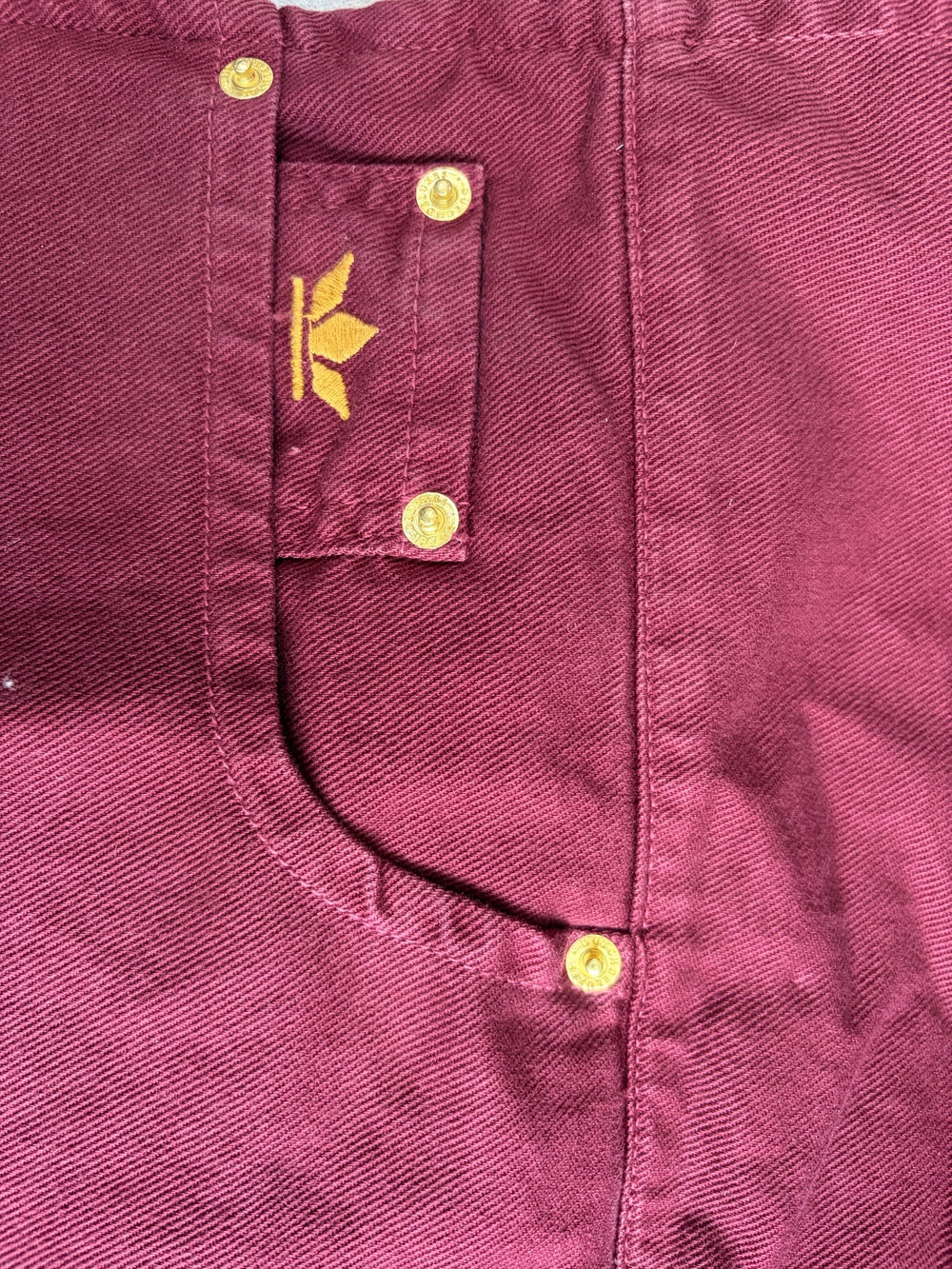 Dutchdeluxes - Denim - Barbecue - BBQ - Schürze - Küche - Indigo Jeans - 5 Taschen - Aubergine