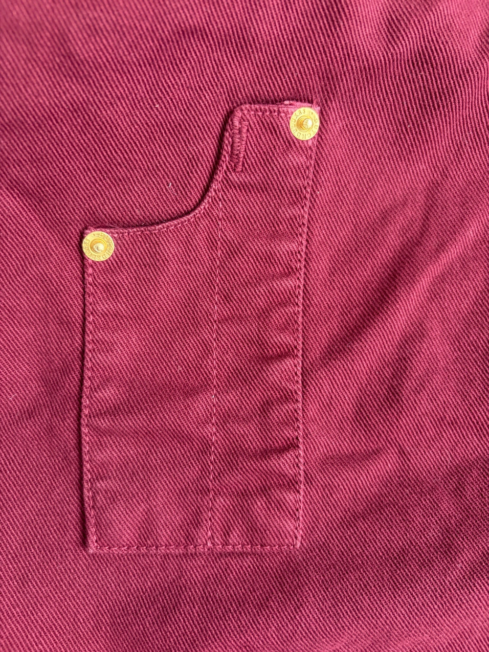 Dutchdeluxes - Denim - Barbecue - BBQ - Schürze - Küche - Indigo Jeans - 5 Taschen - Aubergine