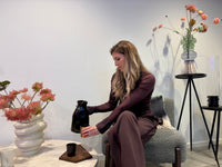 Dutchdeluxes - Earthenware - 2.5L - Large -  Handmade - Luxury carafe - Black