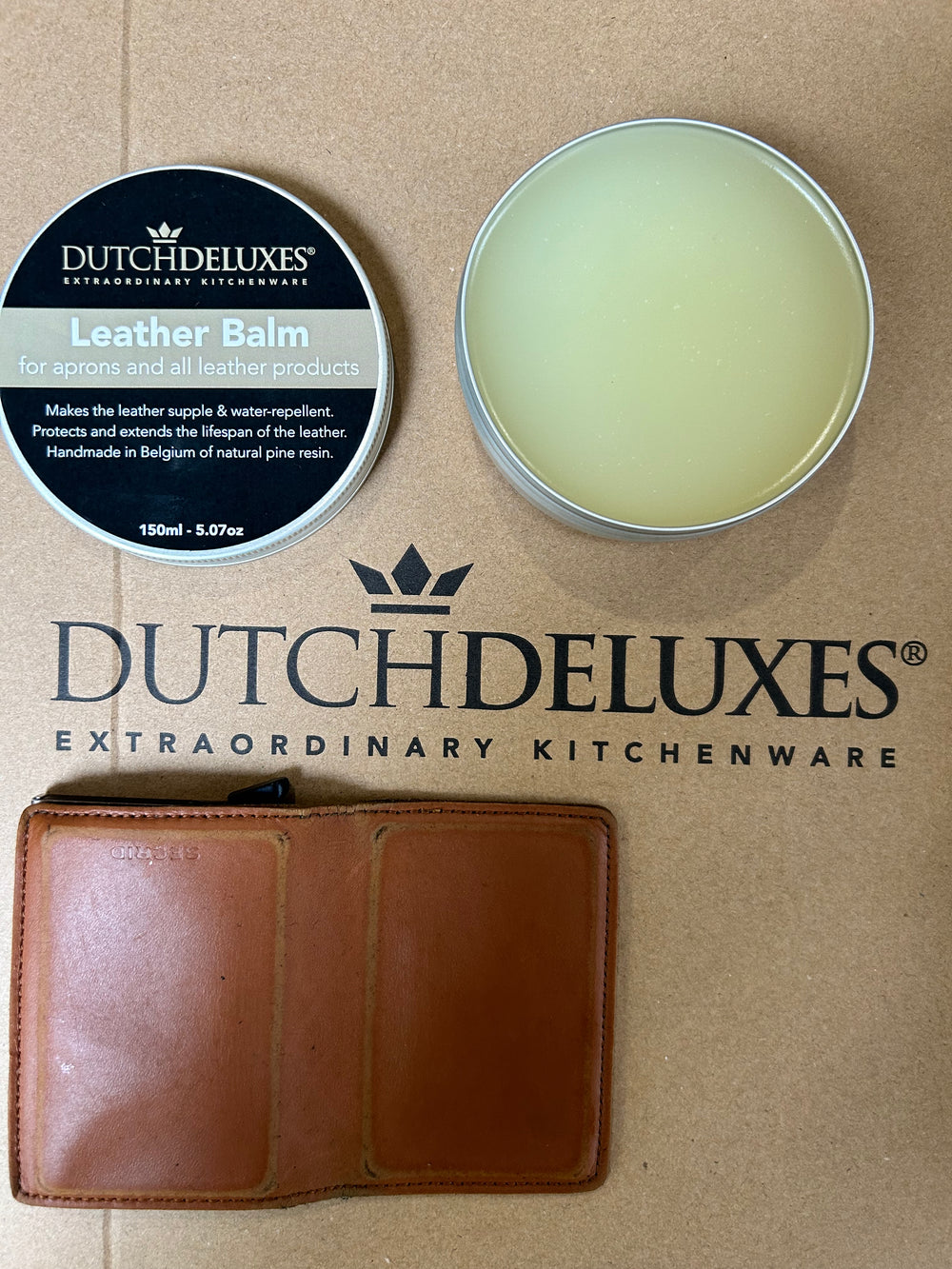 Dutchdeluxes - Onderhoudsbalsem - Leren tassen - Leren portemonnee - Portefeuille