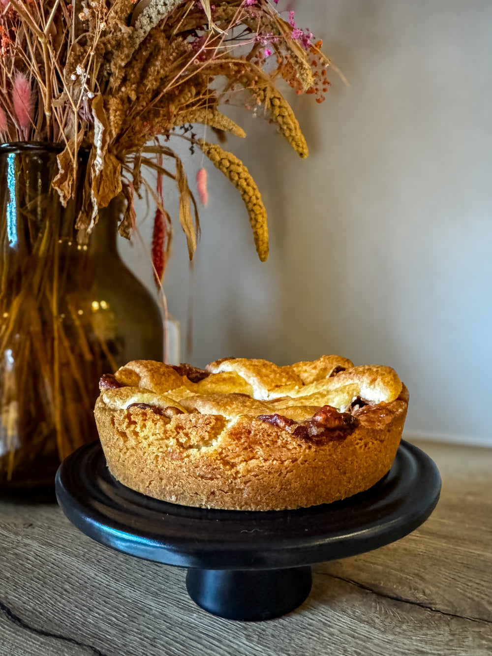 Dutchdeluxes - Keramiek - Taartplateau - Groot - 32 cm diameter - Zwart