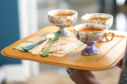 Serving tray | Square - Forest Green | Full grain leather on solid wood core | 34X34 CM