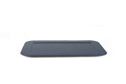 Serving tray| Slim - Dark Blue Full grain leather on solid wood core | 48X30 CM