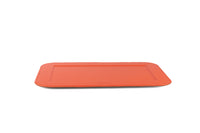 Serving tray | Slim - Orange | Full grain leather on solid wood core | 48X30 CM
