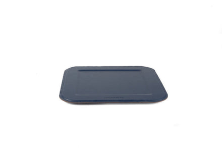 Serving tray | Square - Dark Blue | Full grain leather on solid wood core | 34X34 CM