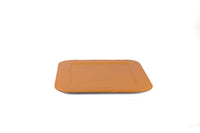 Serving tray | Square - Yellow Ochre | Full grain leather on solid wood core | 34X34 CM