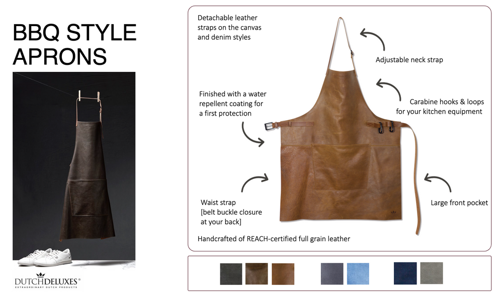 Apron | Metallic Green/Black bbq style