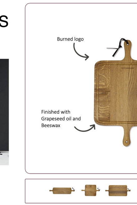 BBQ Board XL Square - Oiled Smoked Oak