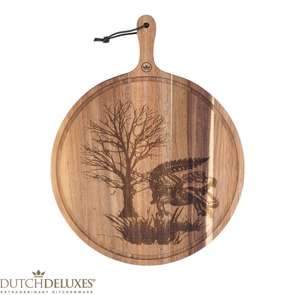 Dutchdeluxes Tattoo boards acacia Earth- Cutting board - Serving board - Medium