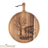 Dutchdeluxes Tattoo boards acacia Earth- Cutting board - Serving board - Medium