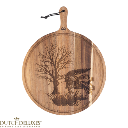 Dutchdeluxes Tattoo boards acacia Earth- Cutting board - Serving board - Medium