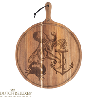Dutchdeluxes Tattoobretter Akazie Water - Schneidebrett - Servierbrett - Medium