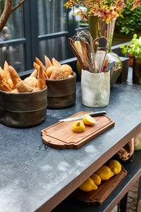 Dutchdeluxes - Luxury - Leather - Bread basket - Stylish - Stain- and water-resistant coating - Cognac