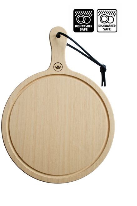 HORECA Spülmaschinenfestes Schneide- und Präsentationsbrett aus 100 % Holz – 45x35x20 cm - Rechteckig – Mit Griff