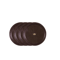 Dutchdeluxes Coaster, Set of 4 - Metallic Bronze & Gold Sparkles