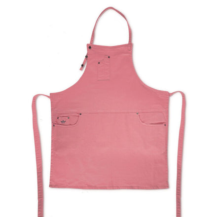 Dutchdeluxes - Denim - Barbecue - BBQ - Apron - Kitchen - Indigo jeans - 5 pockets - Pink