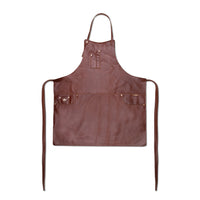 Dutchdeluxes - Lusso - Pelle pieno fiore - Barbecue - Cucina - Grembiule - 5 tasche - Marrone