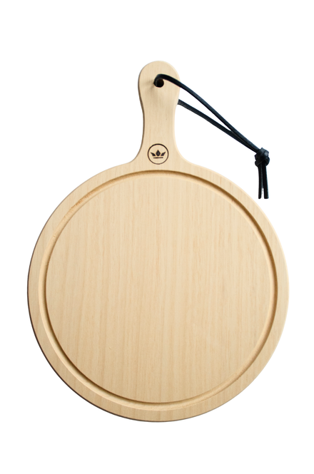 HORECA Spülmaschinenfestes Schneide- und Präsentationsbrett aus 100 % Holz – 45x35x20 cm - Rechteckig – Mit Griff