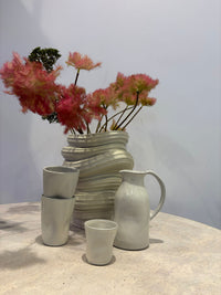 Dutchdeluxes - Luxury - Earthenware - Large 25L - Carafe - Ceramic - Handmade - Anti-drip - White