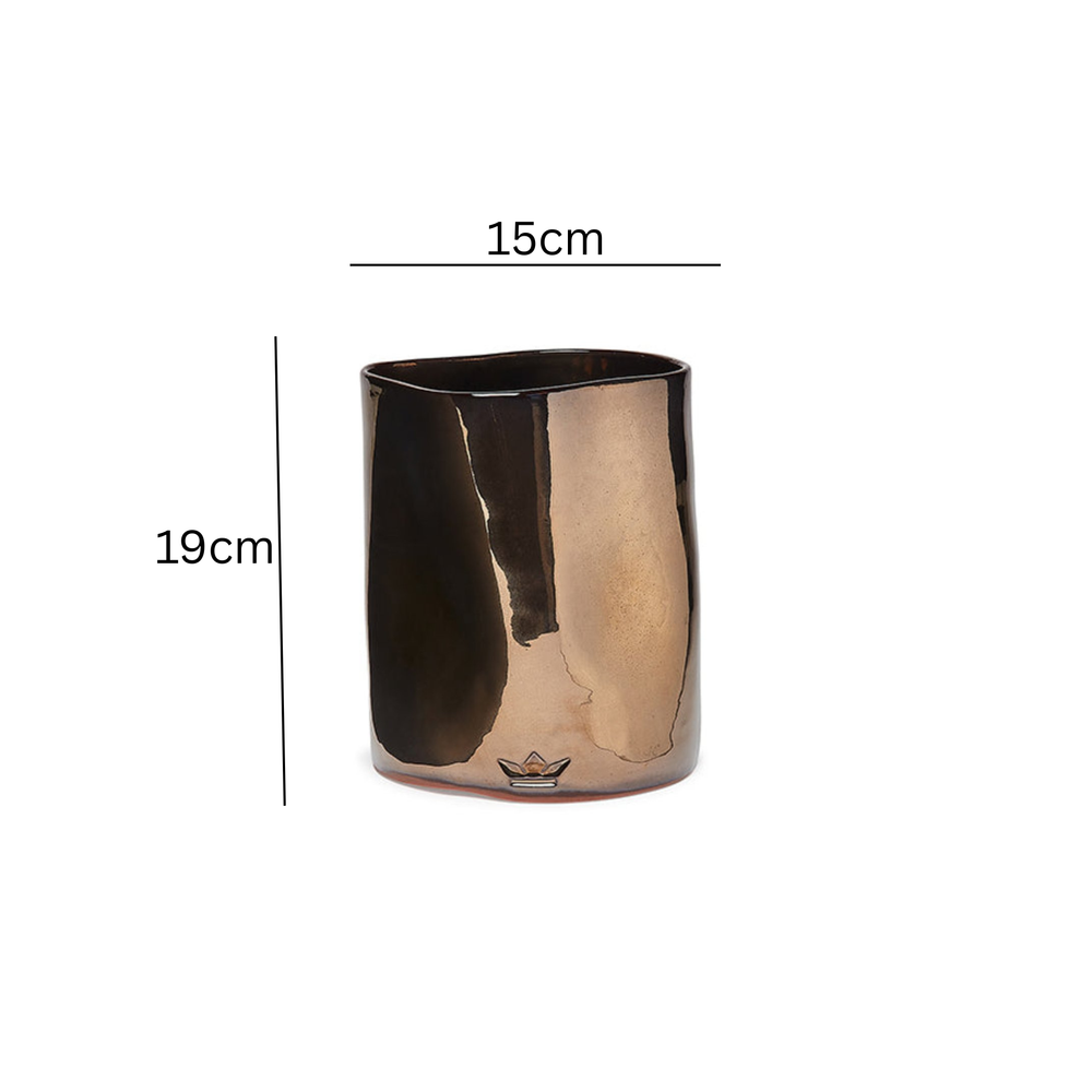 Dutchdeluxes Keukengereihouder - Handgemaakt - Keramiek - Keukengerei pot - Goud platinum