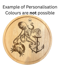 Planche à découper et de présentation 100 % en bois – 30 cm - Ronde – Compatible lave-vaisselle pour usage HORECA