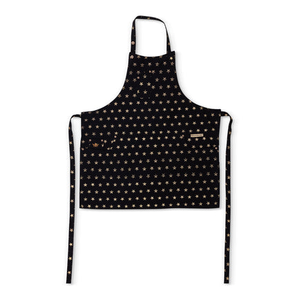 Dutchdeluxes Indigo jeans - Tablier de barbecue ou de cuisine - 5 poches - Couleur noir avec étoiles