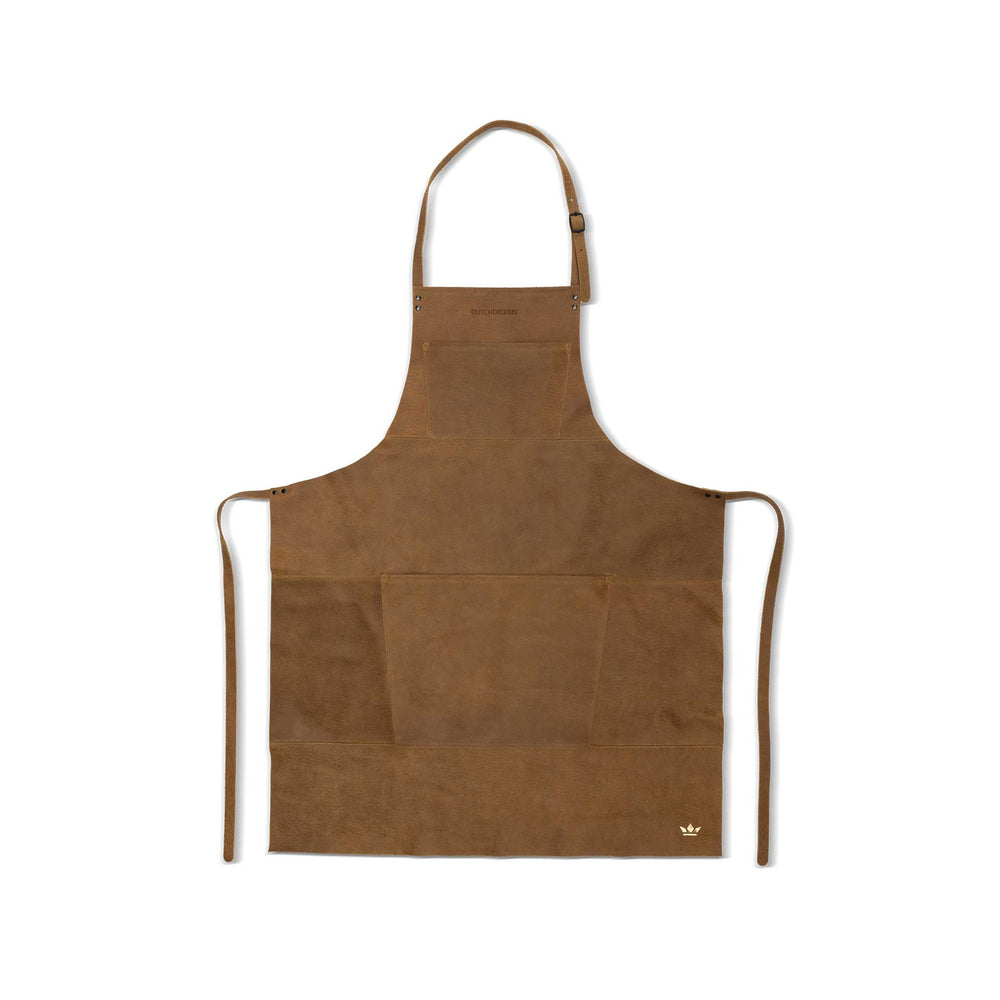 Dutchdeluxes - Barbecue apron - Leather - Unique - Handmade - Heat resistant