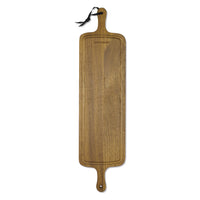 Dutchdeluxes - Handgemaakt - Luxe - Barbecue - BBQ - Serveerplank - Snijplank - 2 handvaten - Eikenhout - Bruin