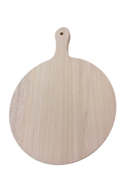 HORECA Dishwasher safe Solid wooden cutting and presentation board - Small Round - With Handle