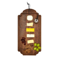 Dutchdeluxes - Luxe - Geoliede walnoot - Ontbijtplank - Serveerplank - Snijplank - 37.5 x 19 cm - Bruin