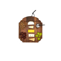Dutchdeluxes - Luxury - Walnuss - Handgefertigt - Servierbrett - Frühstücksbrett - Schneidebrett - 19x21 cm - Braun