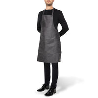 Dutchdeluxes - Leather - Barbecue apron - BBQ - Heat resistant - Handmade - Black