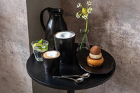 Dutchdeluxes – Keramik – Handgefertigt – Großer luxuriöser ergonomischer Becher – Geeignet für Tee und Kaffee – Schwarz