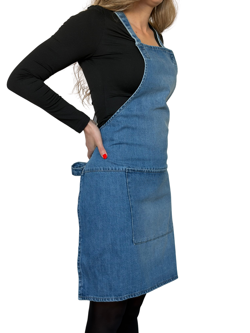 Dutchdeluxes Schürze - Handgefertigt - Mit Hosenträgern - Einzigartig - Gastfreundschaft - Hellblau