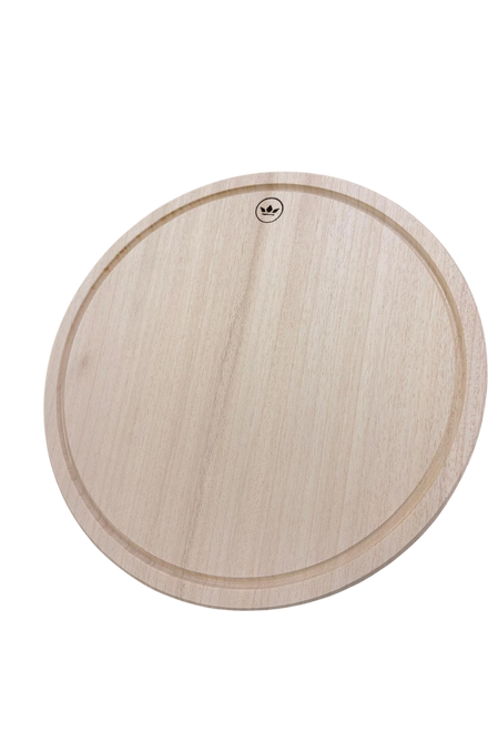 HORECA Patagonia Spülmaschinenfestes Schneide- und Präsentationsbrett aus 100 % Holz – 30 cm - rund