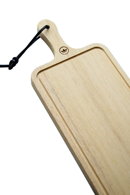 HORECA Spülmaschinenfestes Schneide- und Präsentationsbrett aus 100 % Holz – Rechteckig – Mit Griff