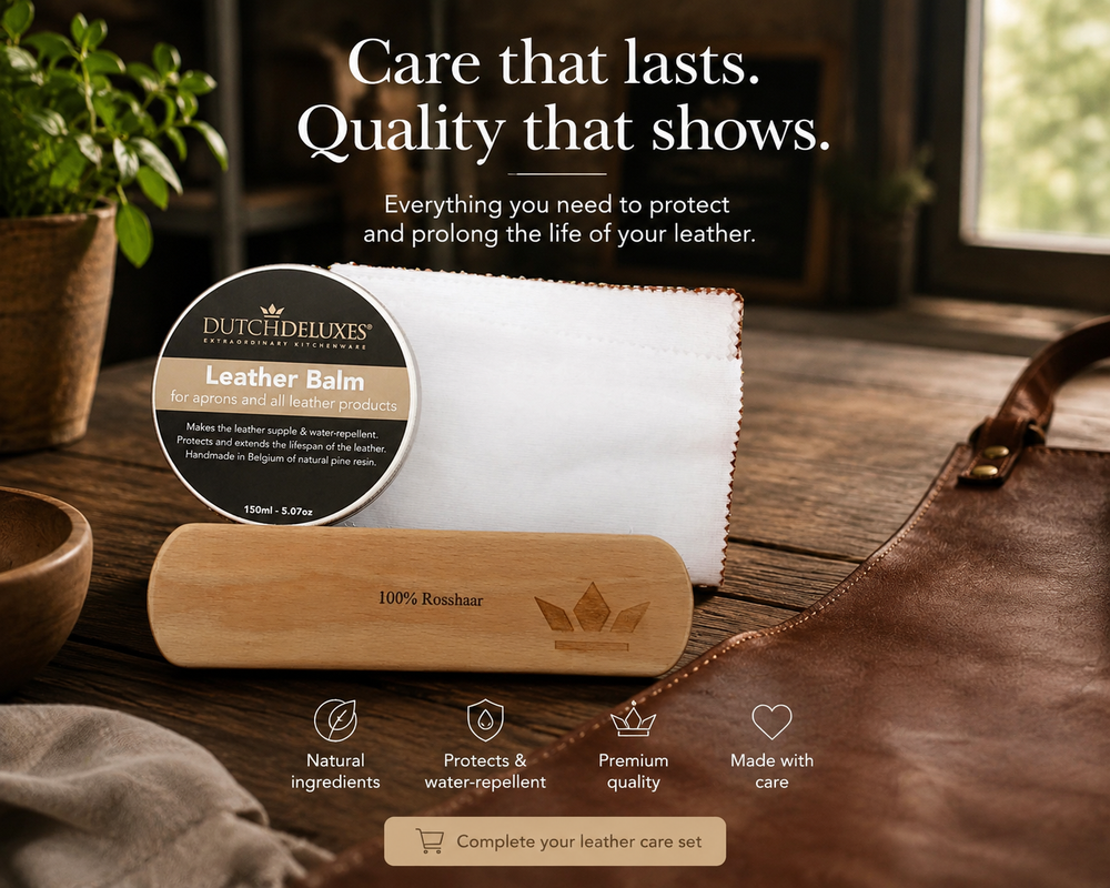 Leather Maintenance - Complete Set (150ml balm+horsehair brush+cotton cloth)