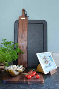 Dutchdeluxes - Walnoot - XL Stripe Broodplank - Snijplank & serveerplank - Bruin
