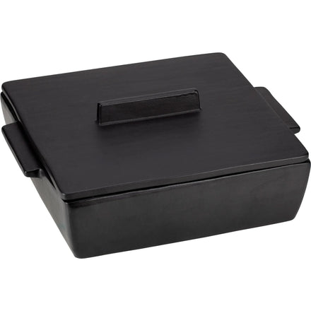 Dutchdeluxes - With lid and cork - Oven dish 20x13.5x8.5 cm - Black