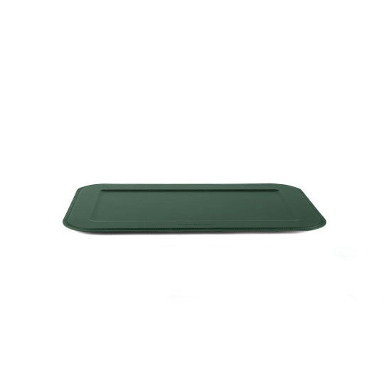 Serving tray| Slim - Forest Green | Full grain leather on solid wood core | 48X30 CM